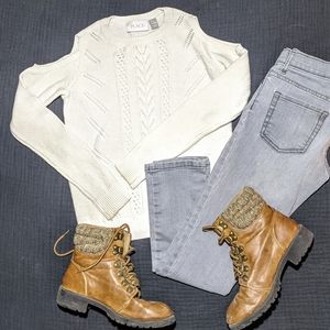 Children's Place Cold Shoulder Sweater Size Medium